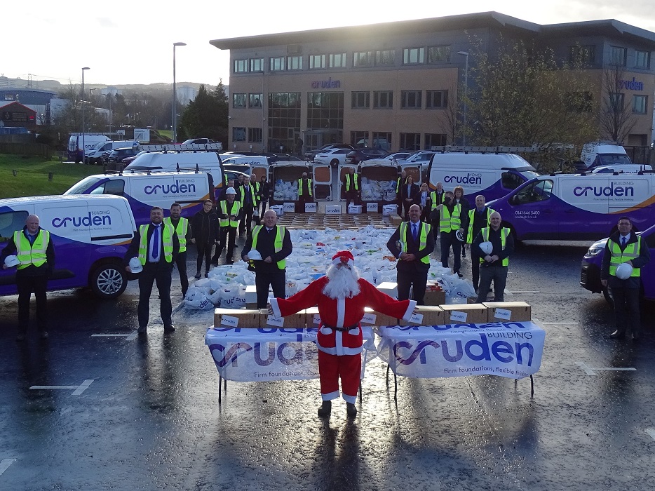 Cruden builds mountain of donations for foodbanks across Scotland