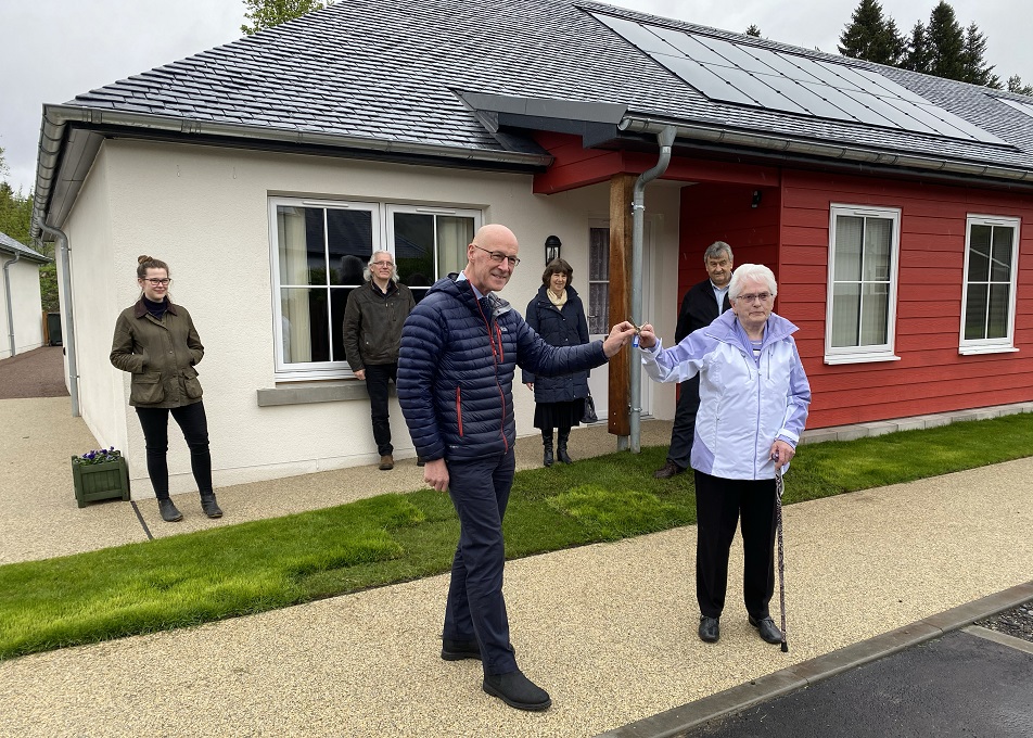John Swinney MSP opens 'smart' housing development in Blair Atholl
